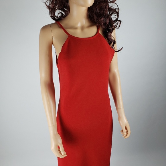 Calvin Klein Gorgeous Red Maxi Formal Dress - Picture 4 of 5
